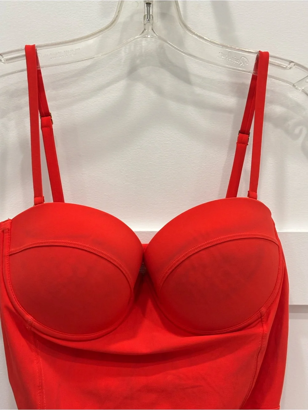 Tory Burch Lipsi Red Solid Color Retro Swimsuit with Underwire Bust
